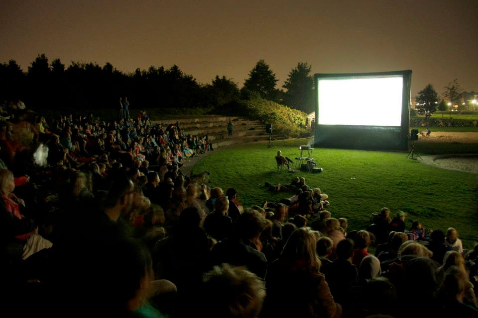travelling cinema with inflatable movie screen