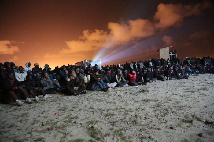 Around 1000 refugees enjoyed the film screening